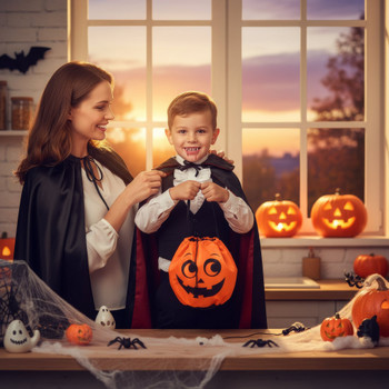 Single Orange Pumpkin Halloween Bag with Drawstring Single Orange Pumpkin Halloween Bag with Drawstring