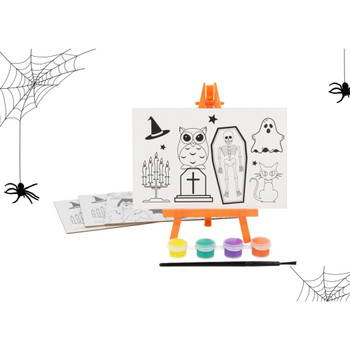 Pack of 12 Mini Halloween Painting Set
