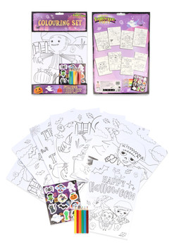 Halloween Colouring Set with Stickers
