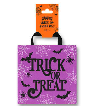 Halloween Purple Trick or Treat Felt Bag