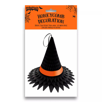 Black Witches Hat Honeycomb Halloween Decorations