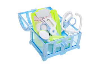 Doctor Treasure Chest With Padlock And Medical Accessories Doctor Treasure Chest With Padlock And Medical Accessories