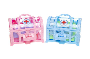 Doctor Treasure Chest With Padlock And Medical Accessories Doctor Treasure Chest With Padlock And Medical Accessories
