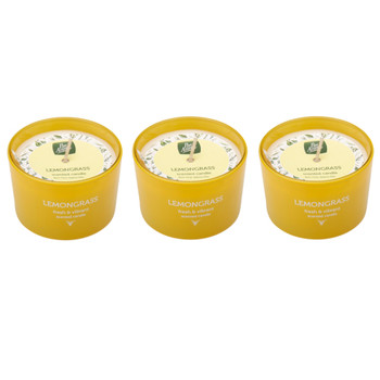 Pack of 3 Pan Aroma Lemongrass Scented Jar Candles 85g Pack of 3 Pan Aroma Lemongrass Scented Jar Candles 85g