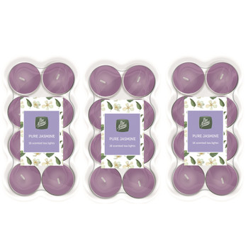 Pack of 48 Pure Jasmine Colour Tea-Lights {DC} Pack of 48 Pure Jasmine Colour Tea-Lights {DC}