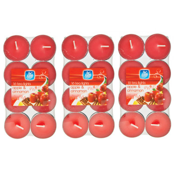 Pack of 48 Apple and Cinnamon Tea Lights Pack of 48 Apple and Cinnamon Tea Lights