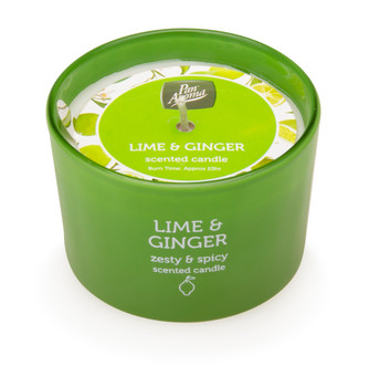 Pack of 3 Lime & Ginger Coloured Jar Candles 85g Pack of 3 Lime & Ginger Coloured Jar Candles 85g