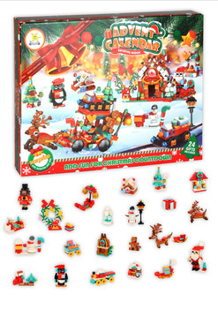 Christmas Building Block Novelty Advent Calendar with 24 Assorted Block Kits