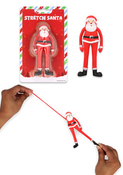 Pack of 12 Christmas Stretchy Santas 11.5CM