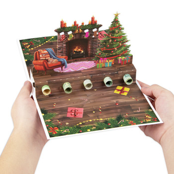Fireside Cheer Christmas Money Gift Pop Up Card