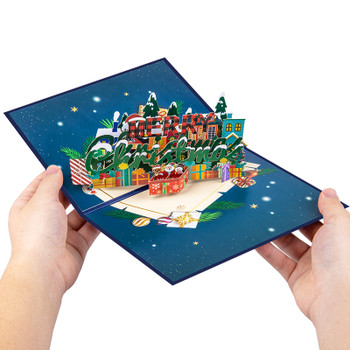 Festive Cheer 3D Pop Up Merry Christmas Card