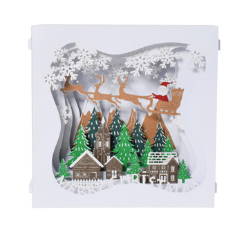 Snowy Village Charm 3D Pop Up Christmas Card