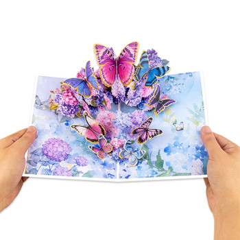 Fluttering Grace Butterfly 3D Pop Up Greeting Card - Birthday Mother Anniversary Valentine's Day