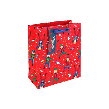 Pack of 12 Christmas Nutcracker Medium Gift Bags