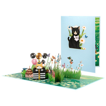 Meowgical Moments 3D Cat Birthday Pop Up Card