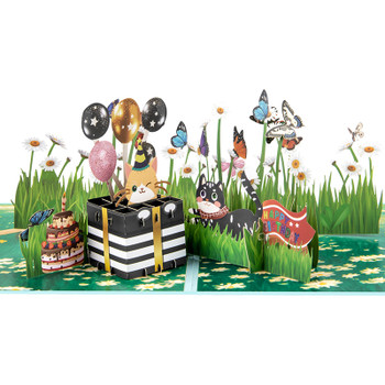 Meowgical Moments 3D Cat Birthday Pop Up Card
