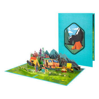Campfire Moments 3D Forest Camping Pop Up Card
