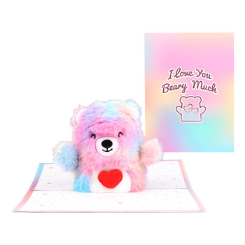 Beary Much in Love Bear Pop Up Greeting Card - Valentine’s Day Anniversary Birthday Wedding