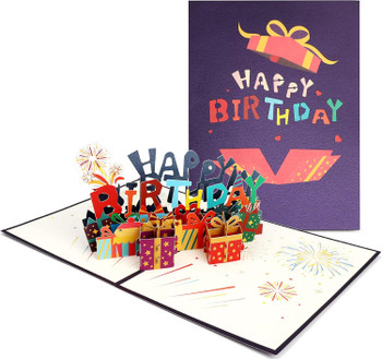 Colorful Birthday Character 3D Pop Up Happy Birthday Card