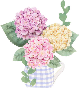 Hydrangea Bouquet 3D Pop Up Greeting Card  - Birthday Mother's Day