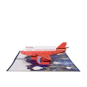 Airplane Skyward Sprint 3D Pop Up Greeting Card - Birthday Holiday Event