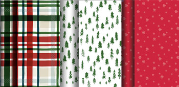 Single 3m Christmas Tatan Tree Design Gift Wrap Roll