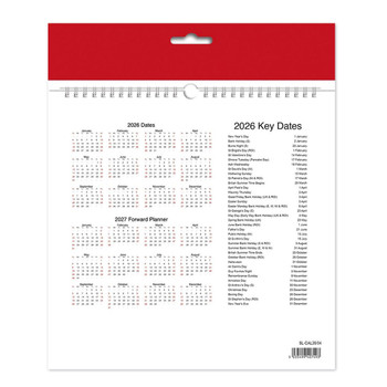 3 Month To View Calendar 2026 – 252mm x 244mm