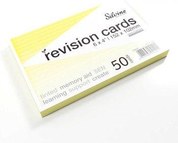 Pack of 1000 6x4" SEN Yellow Lined Dyslexia Record Cards