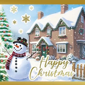 Pack of 10 Snowman & Winter Scene Christmas Boxed Cards