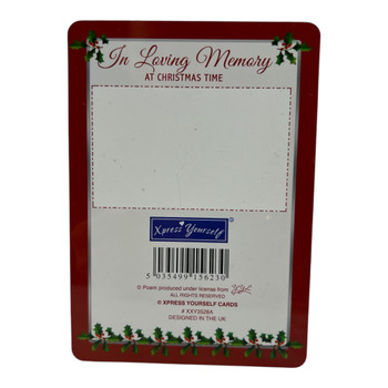 Missing You Son at Christmas Graveside Keepsake Card - Loving Memory Poem Design with Snowflakes