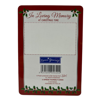 Thinking of You at Christmas Graveside Keepsake Card - Snowy Scene Memorial Card