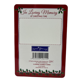 Christmas Without You Graveside Keepsake Card - In Loving Memory Poinsettia Design Card 