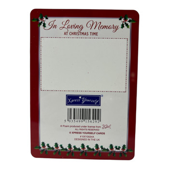 In Loving Memory of a Dear Brother Christmas Graveside Keepsake Card - Festive Design Memorial Card