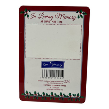 In Loving Memory of a Dear Sister Christmas Graveside Keepsake Card