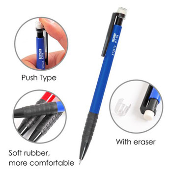 4 Sets of 0.7mm Mechanical Pencil and HB Lead Refills – Comfortable Grip, Smooth & Precise Writing