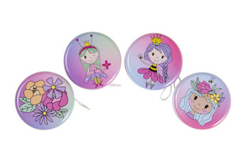 Pack of 24 Metal Yo-Yo Princess Return Tops