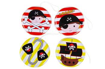 Pack of 24 Metal Yo-Yo Pirate Return Tops