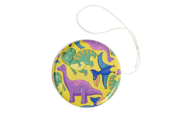 Pack of 24 Metal Yo-Yo Dinosaur Return Tops