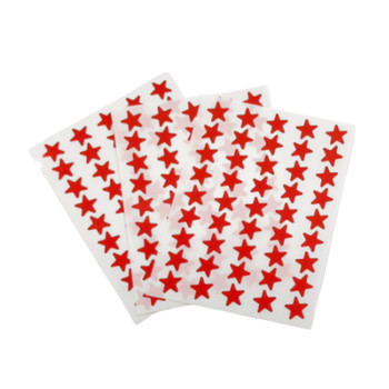 Pack of 135 Red Foil 15mm Self-Adhesive Stars