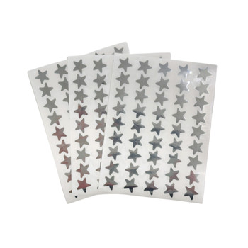 Pack of 135 Silver Foil 15mm Self-Adhesive Stars