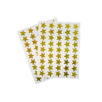 Pack of 135 Gold Foil 15mm Self-Adhesive Stars