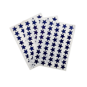 Pack of 135 Blue Foil 15mm Self-Adhesive Stars