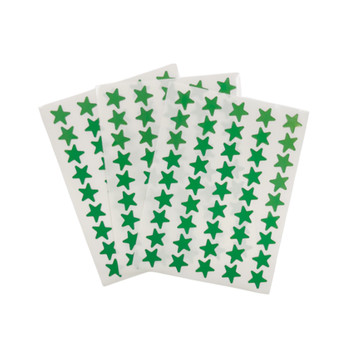 Pack of 135 Green Foil 15mm Self-Adhesive Stars