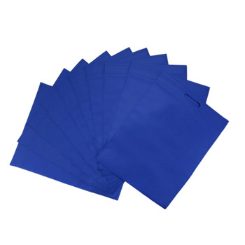 Pack of 25 Blue Coloured 35x25cm Non-Woven Patch Handle Bags