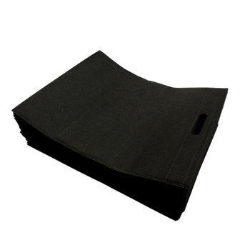 Pack of 25 Black Coloured 40x30cm Non-Woven Patch Handle Bags