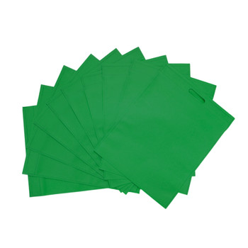 Pack of 25 Dark Green Coloured 45x35cm Non-Woven Patch Handle Bags
