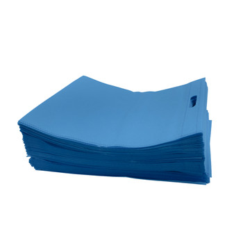 Pack of 25 Light Blue Coloured 45x35cm Non-Woven Patch Handle Bags