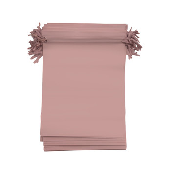 Pack of 25 Pale Pink Coloured 21x29cm PEVA Frosted Drawstring Bags