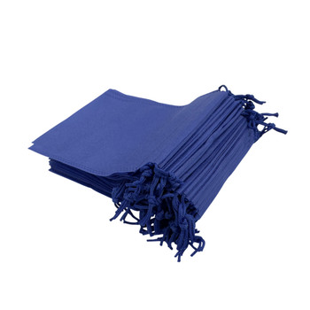 Pack of 25 Blue Coloured 27x20cm Non-Woven Drawstring Bags