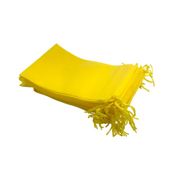 Pack of 25 Yellow Coloured 27x20cm Non-Woven Drawstring Bags